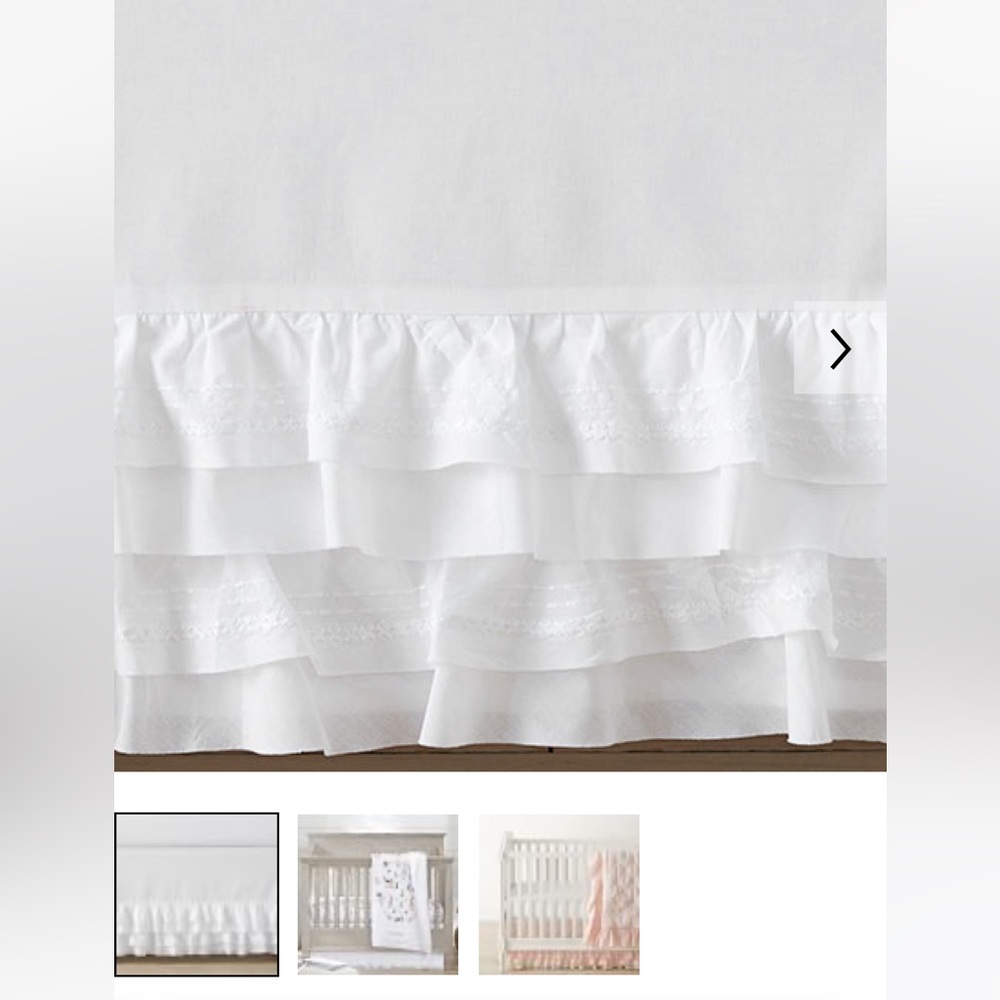 Pottery Barn Kids Sadie Ruffle Crib Skirt